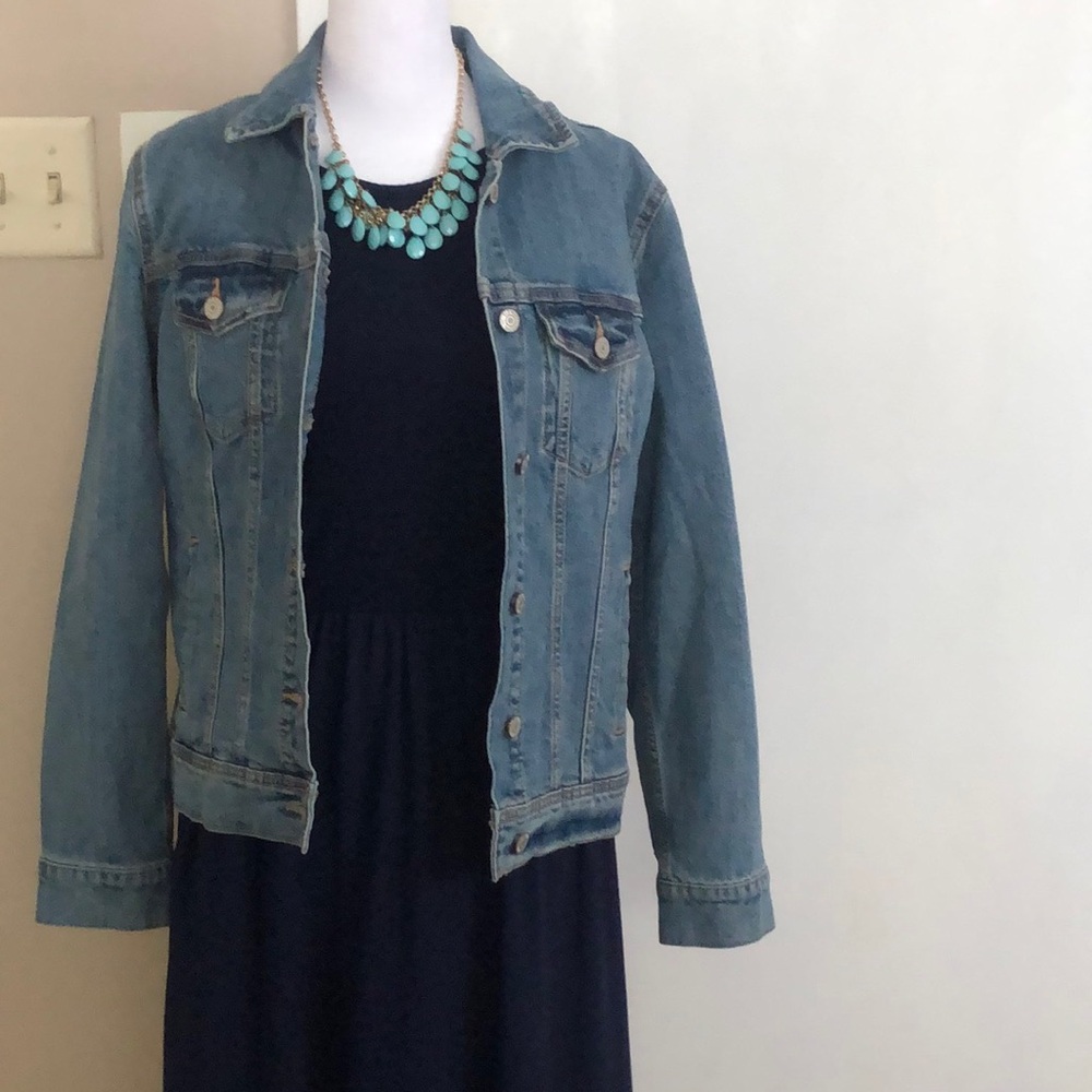 Navy blue maxi dress